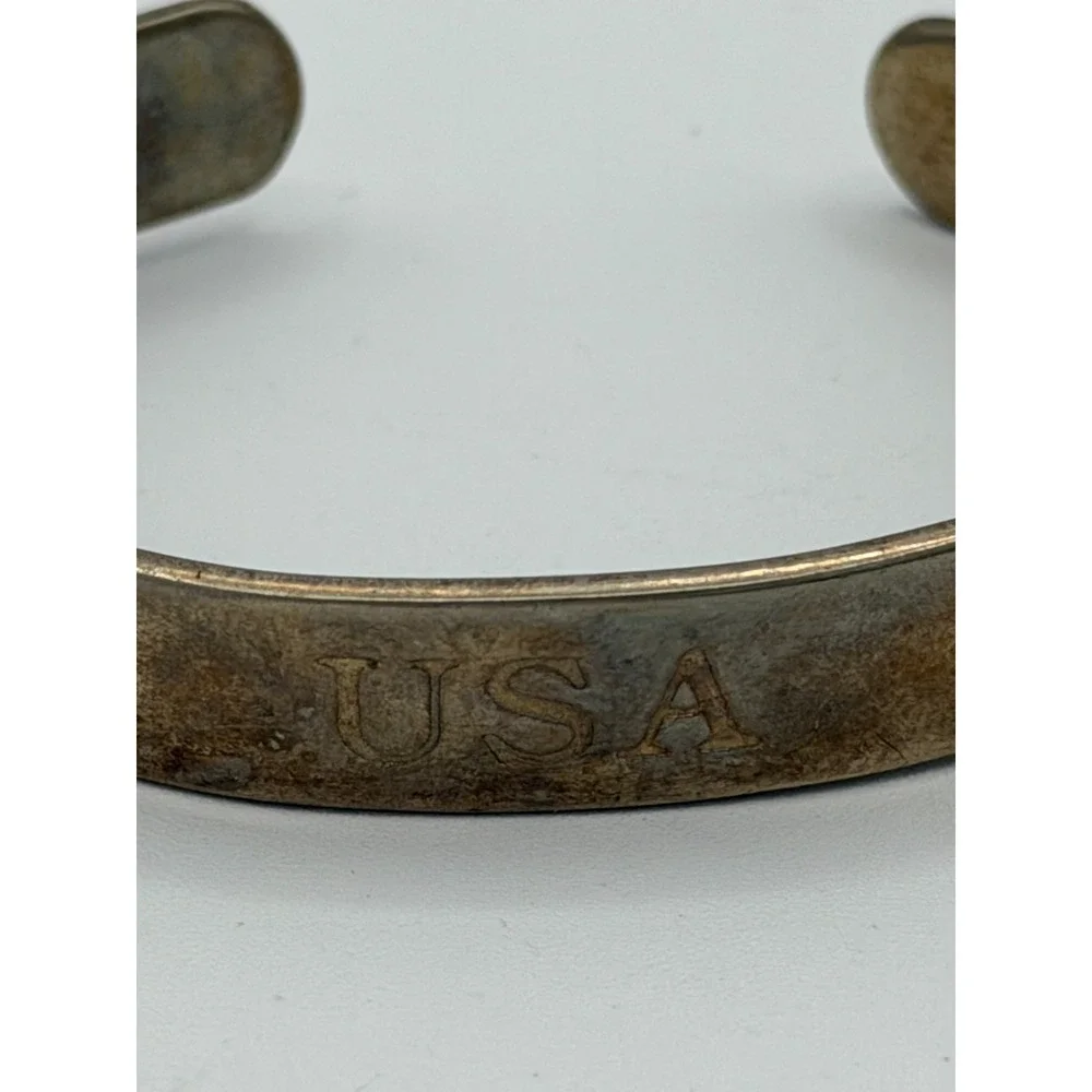 USA Troop Bracelet Vintage Metal Arts Group 1991 Made in USA Cuff Bracelet